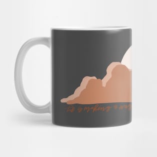 "he is making a way in the wilderness" isaiah 43:19 bible verse desert landscape Mug